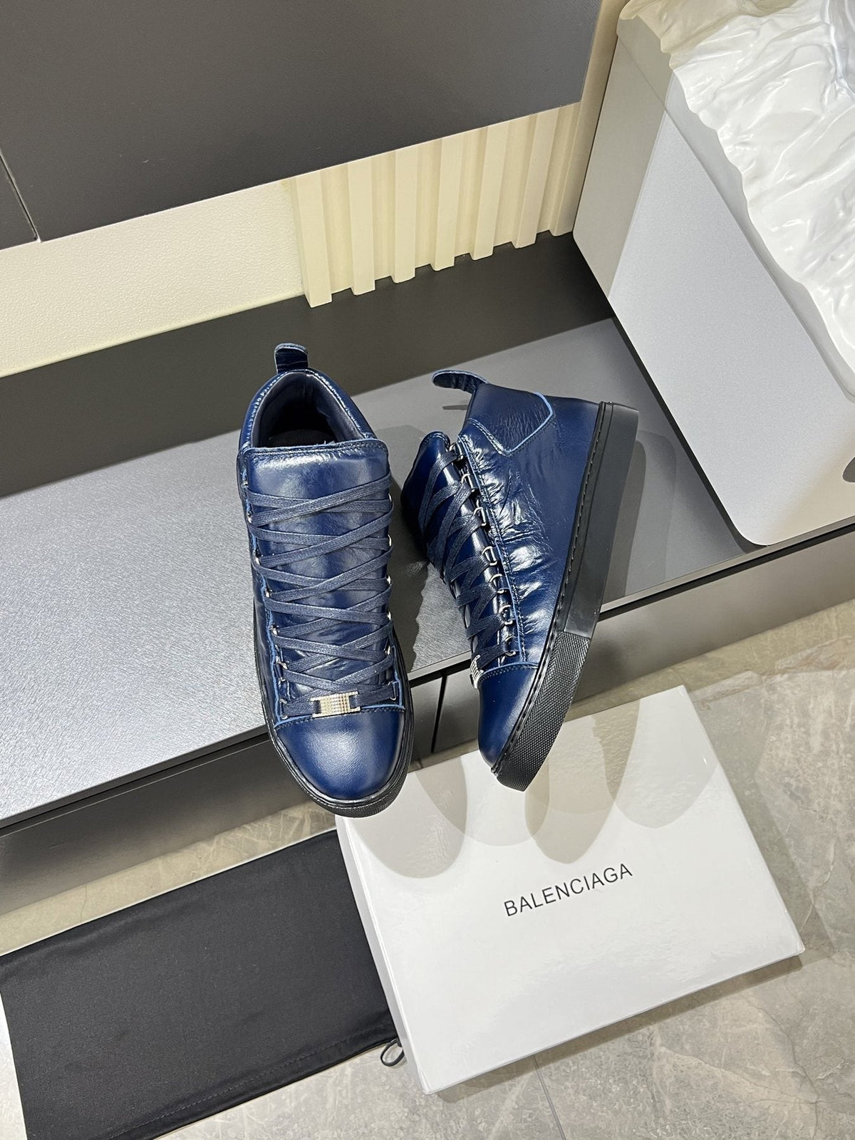 Balenciaga Lace-Up High-Top Sneakers — front