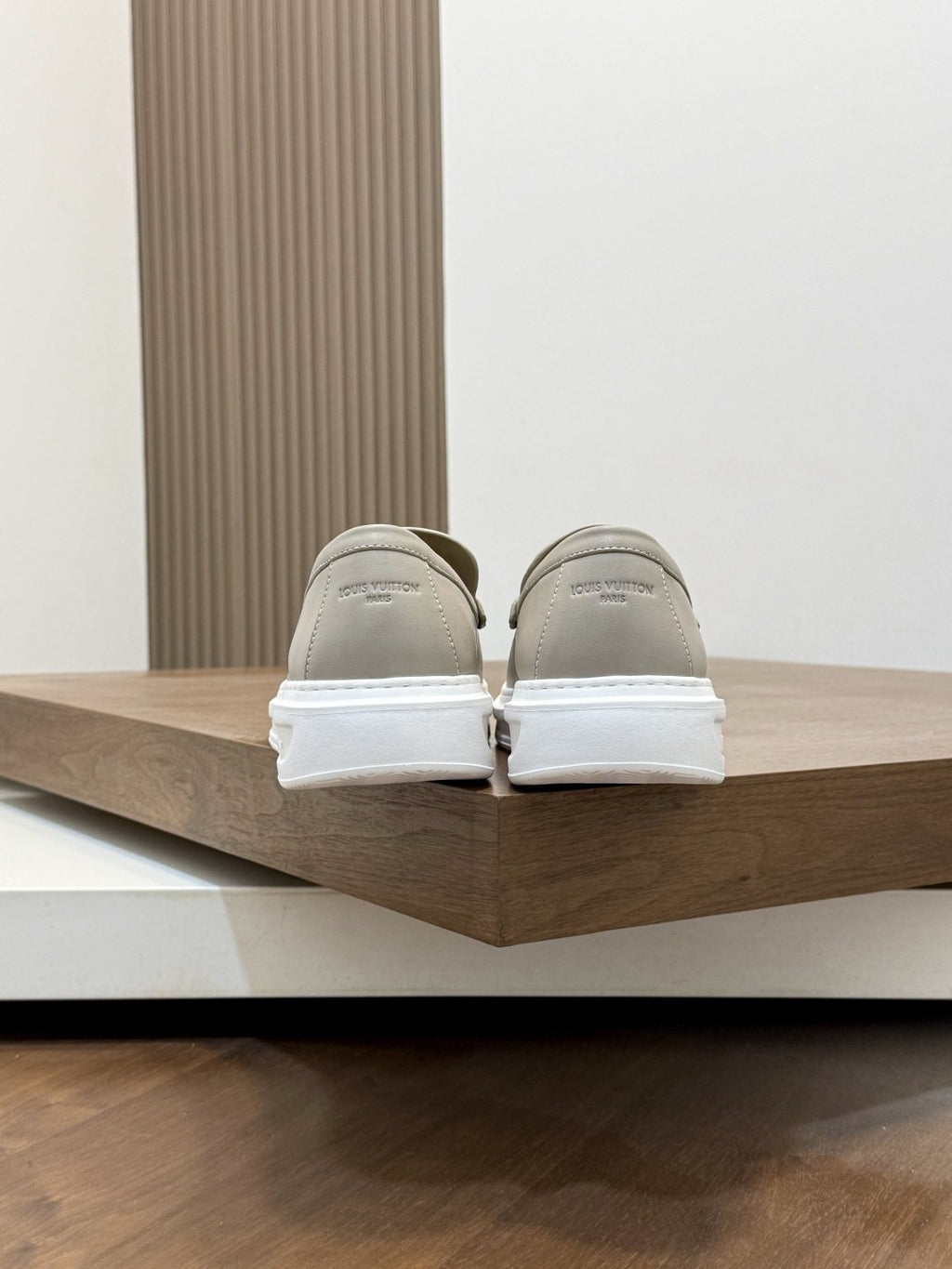 Louis Vuitton Contrast-Stitched Slip-On Sneakers — back