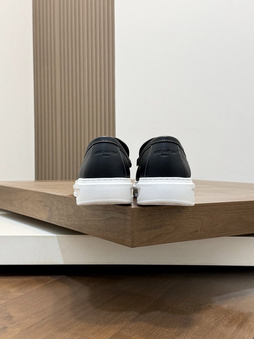 Louis Vuitton Contrast-Stitched Slip-On Sneakers — back