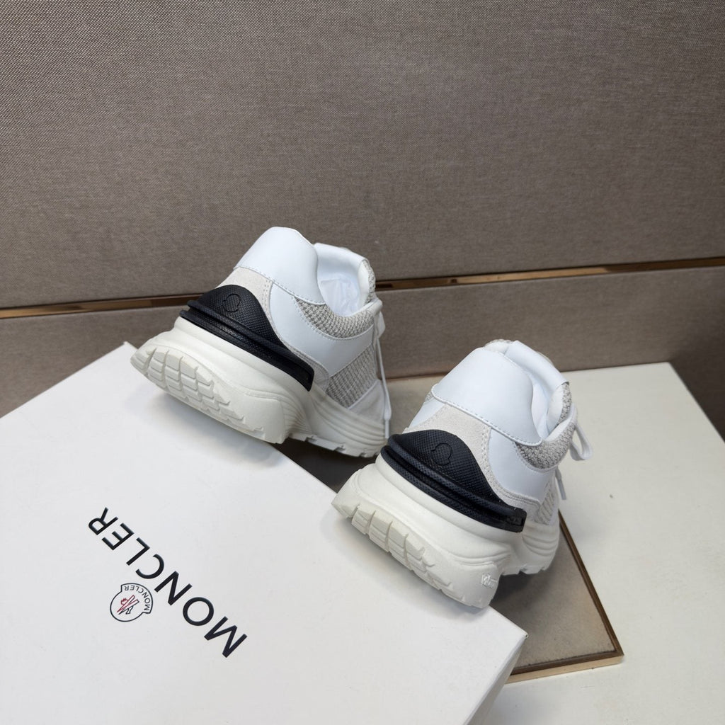 Moncler Mixed-Material Low-Top Sneakers — back