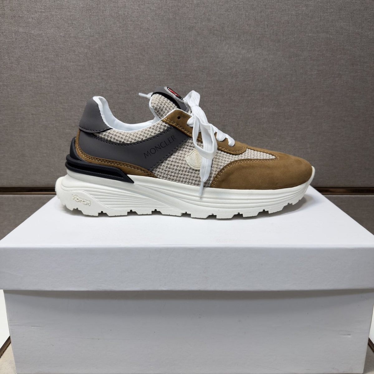 Moncler Mixed-Material Low-Top Sneakers — front