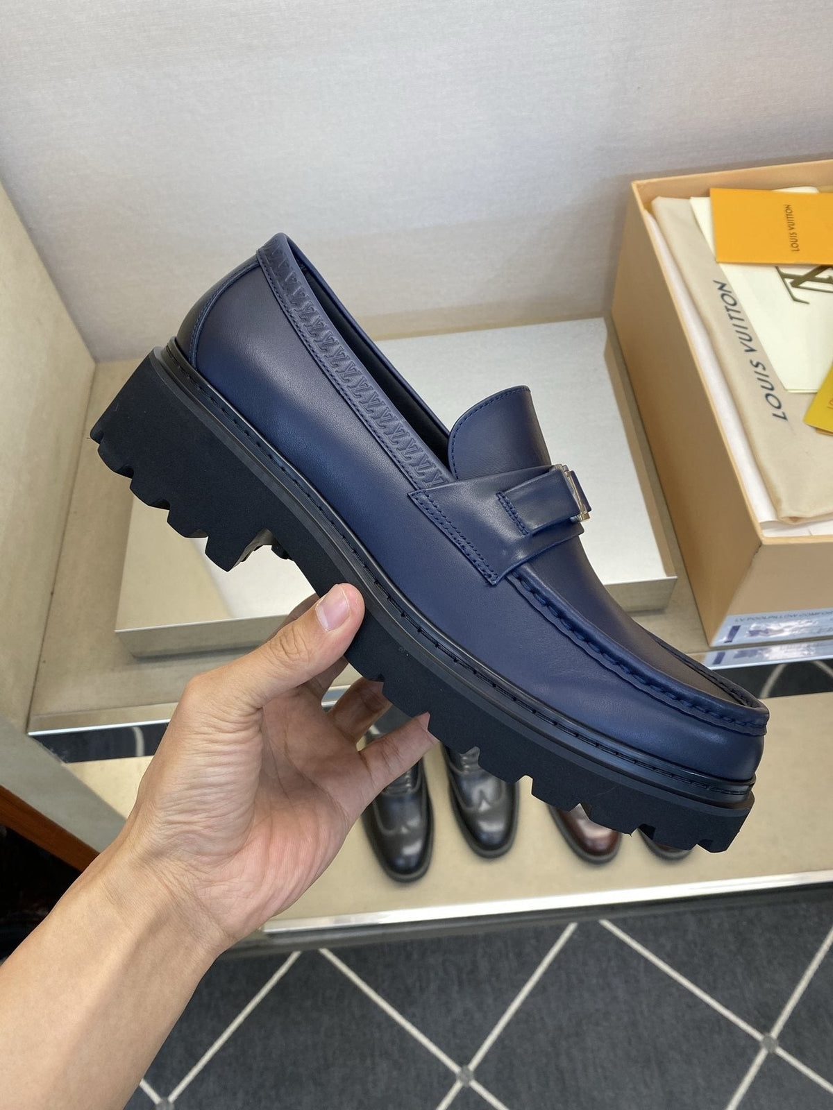 Louis Vuitton Metal Logo Loafers — side