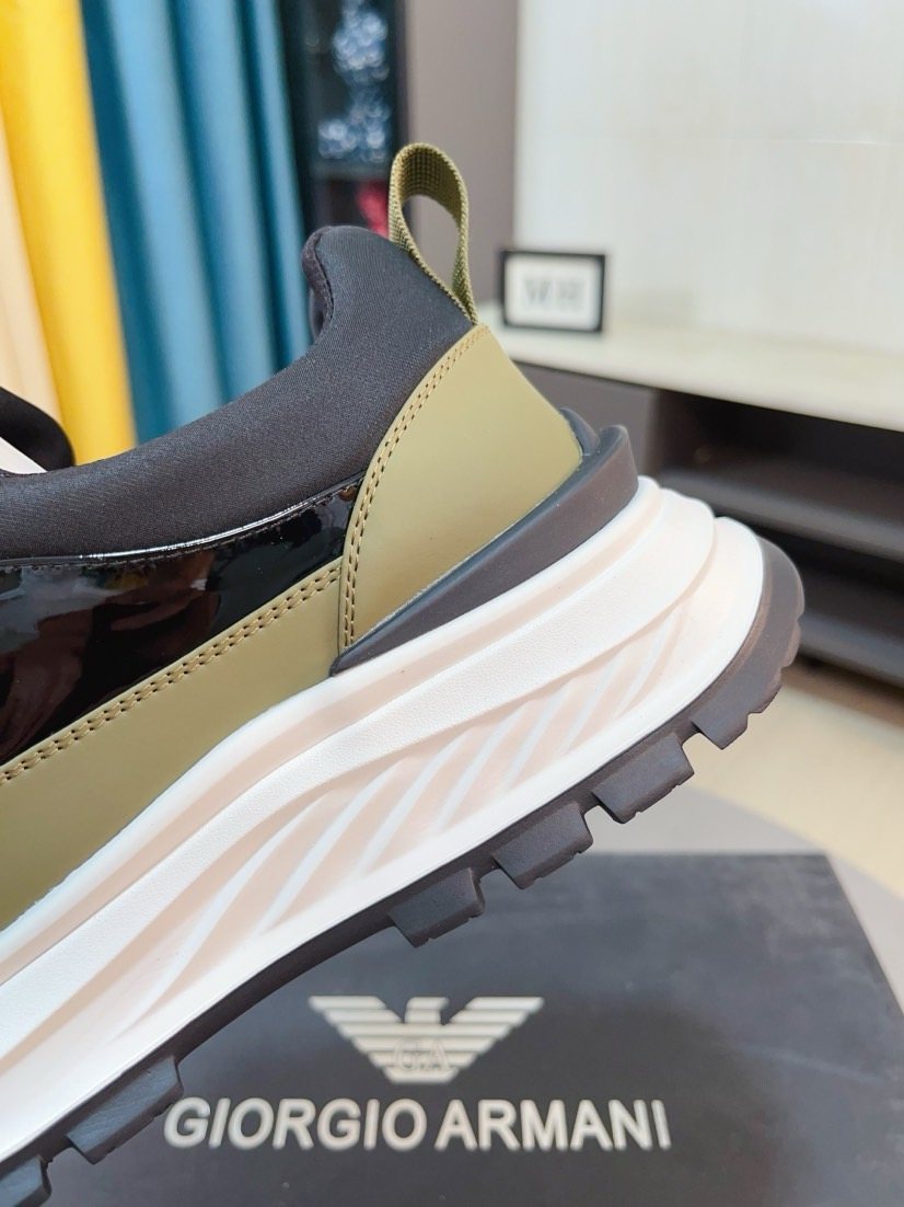Armani Color-Block Slip-On Sneakers — detail