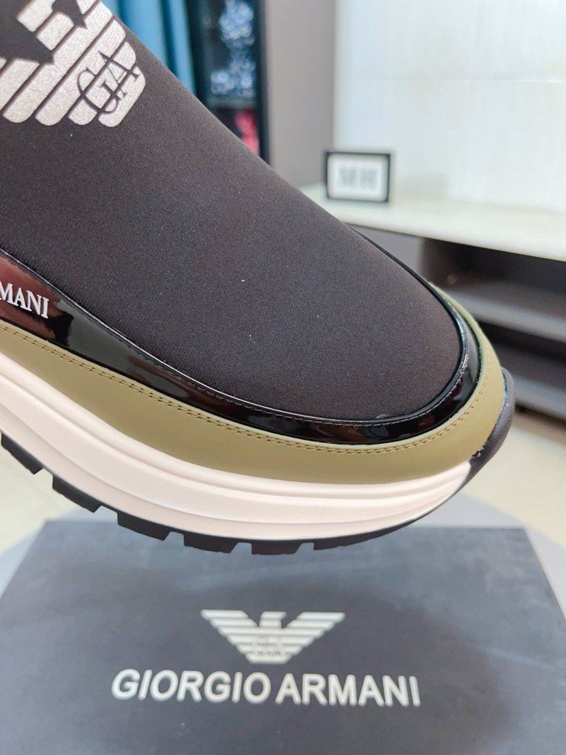 Armani Color-Block Slip-On Sneakers — detail
