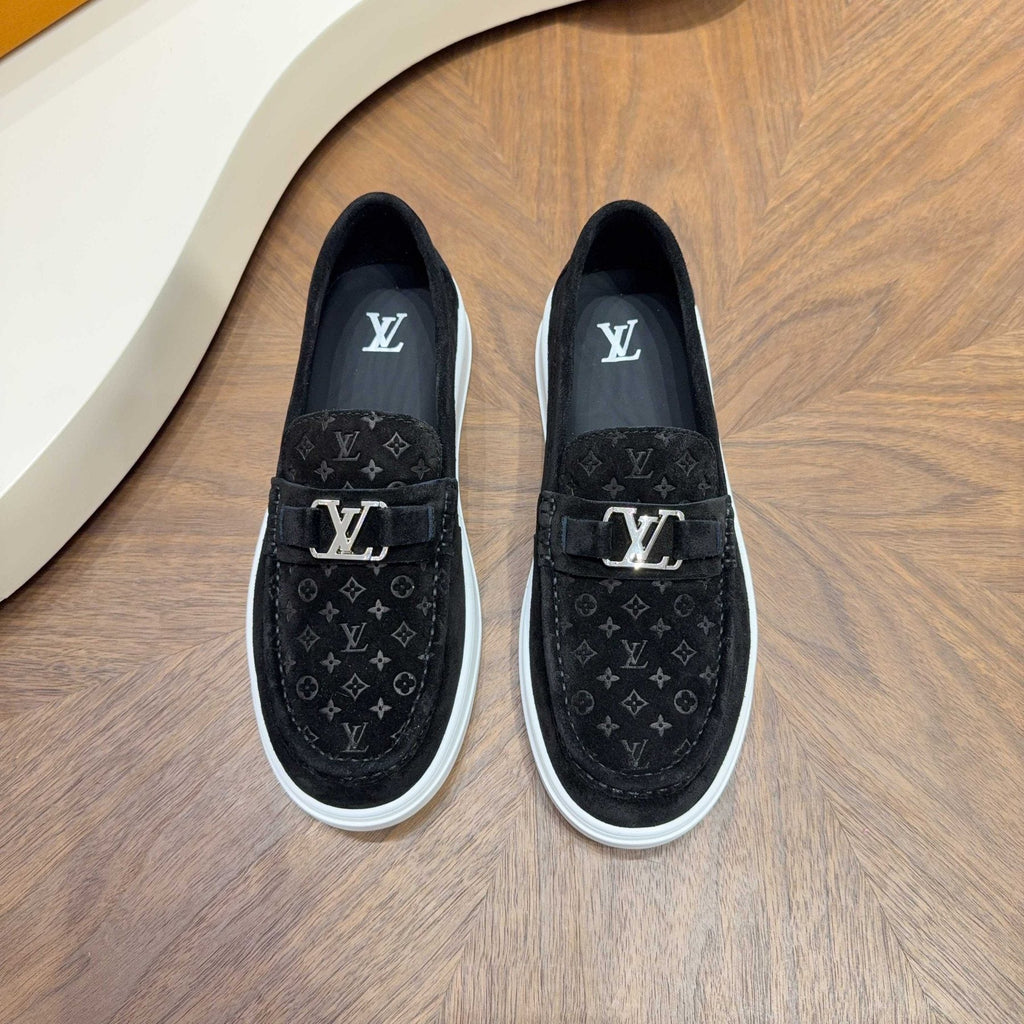 Louis Vuitton Embossed Slip-On Sneakers — front