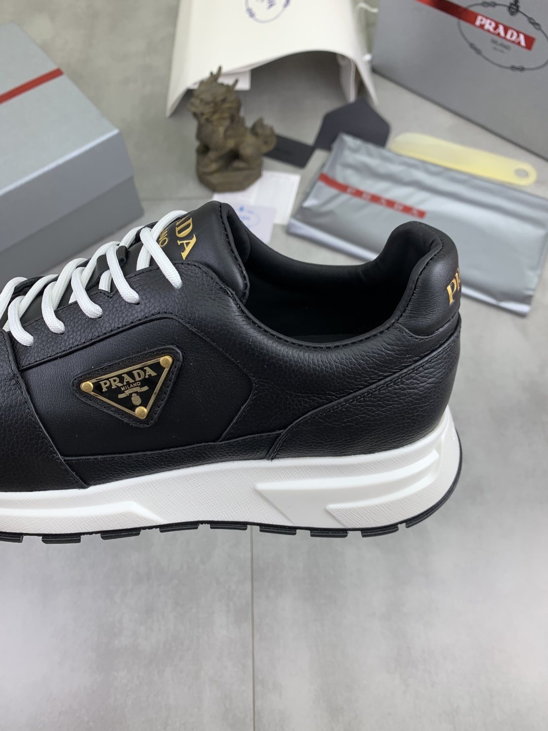 Prada Black Low-Top Sneakers — detail