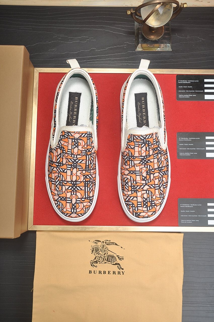 Burberry Patterned Slip-On Sneakers — front