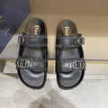 Dior Patterned Double-Strap Slide Sandals — hero