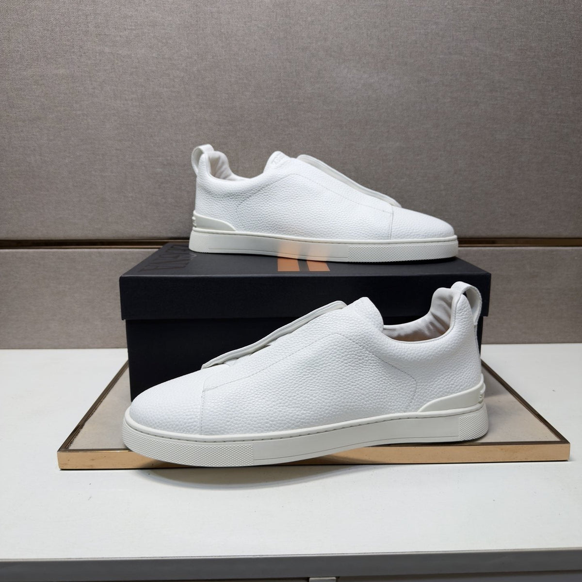ZEGNA Textured Low-Top Sneakers — side