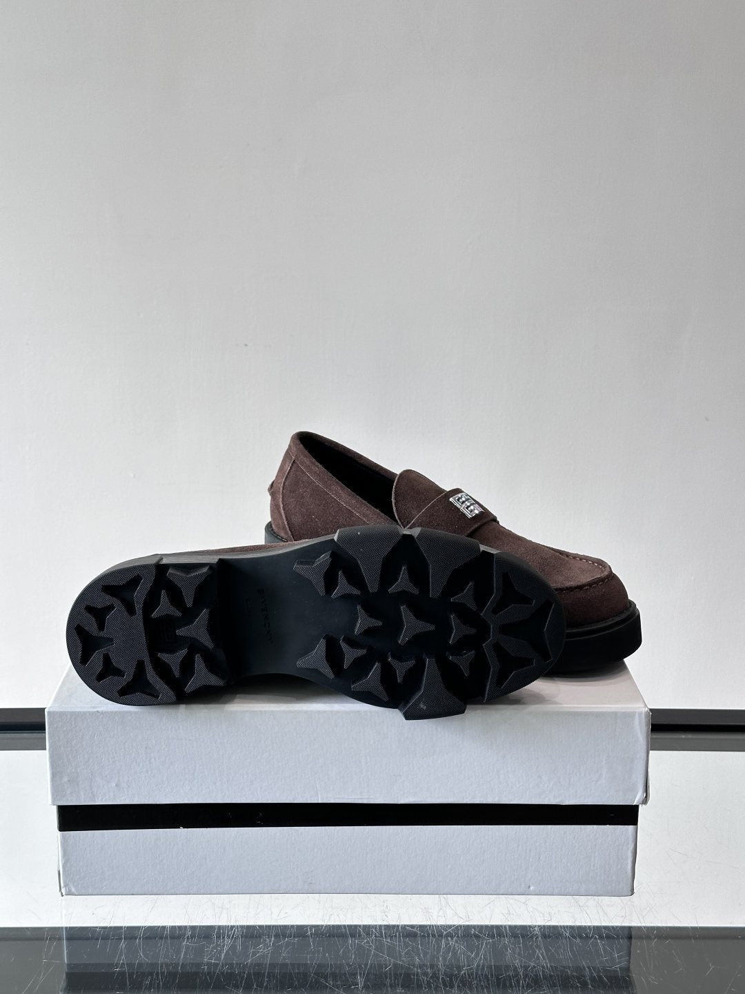 Givenchy Metal-Accent Lug Sole Loafers — detail