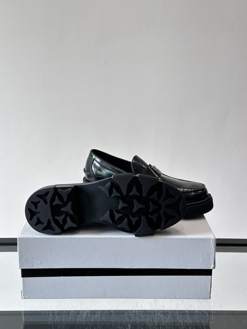 Givenchy Metal-Accent Lug Sole Loafers — detail