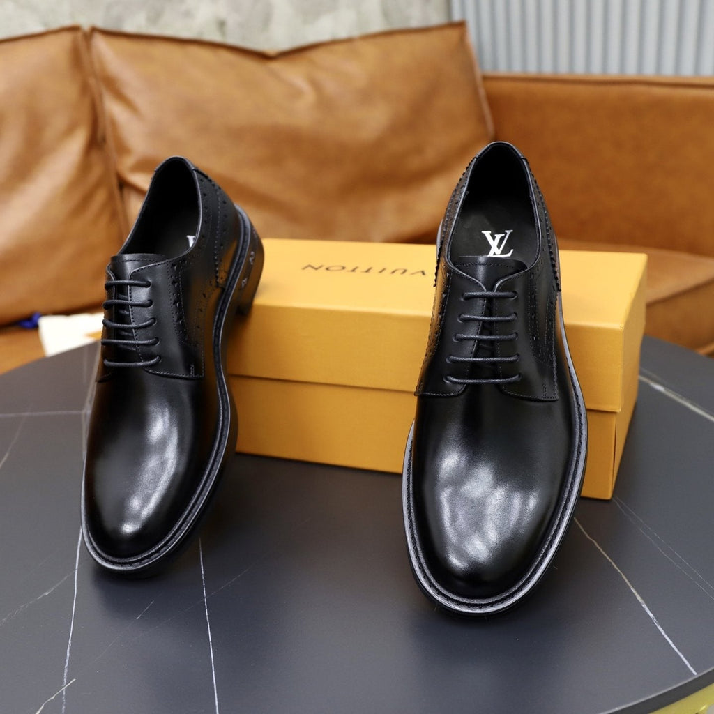 Louis Vuitton Brown Lace-Up Dress Shoes — front