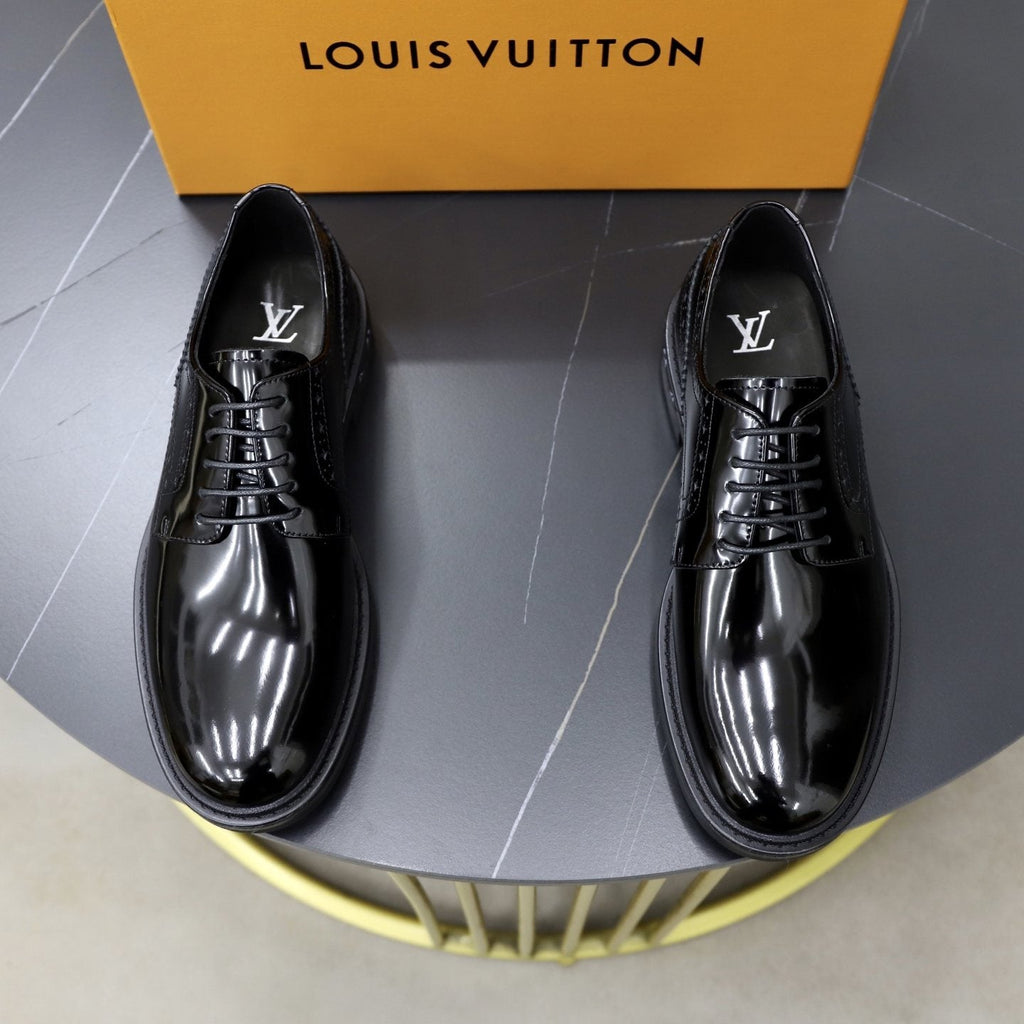 Louis Vuitton Brown Lace-Up Dress Shoes — front