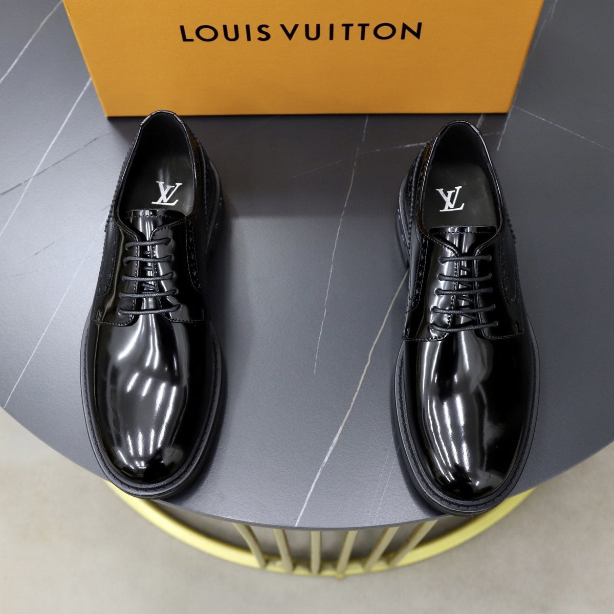 Louis Vuitton Brown Lace-Up Dress Shoes — front