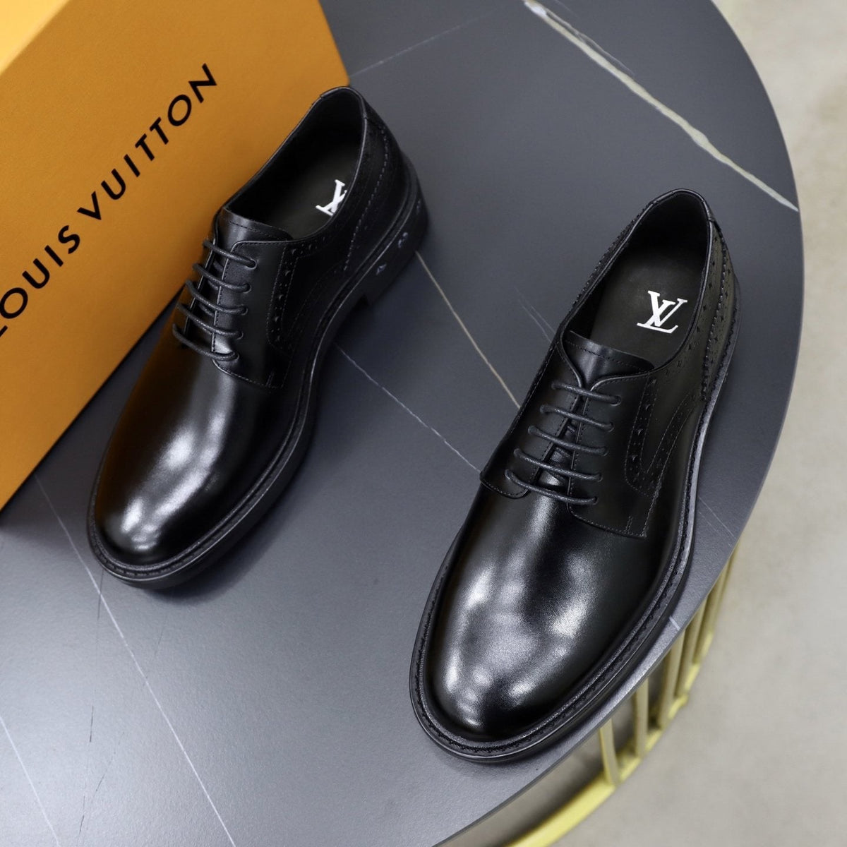 Louis Vuitton Brown Lace-Up Dress Shoes — front