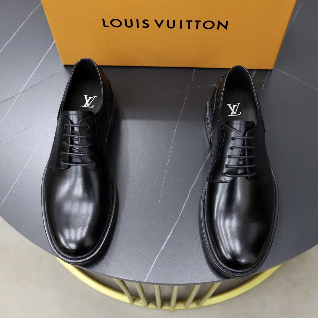 Louis Vuitton Brown Lace-Up Dress Shoes — front