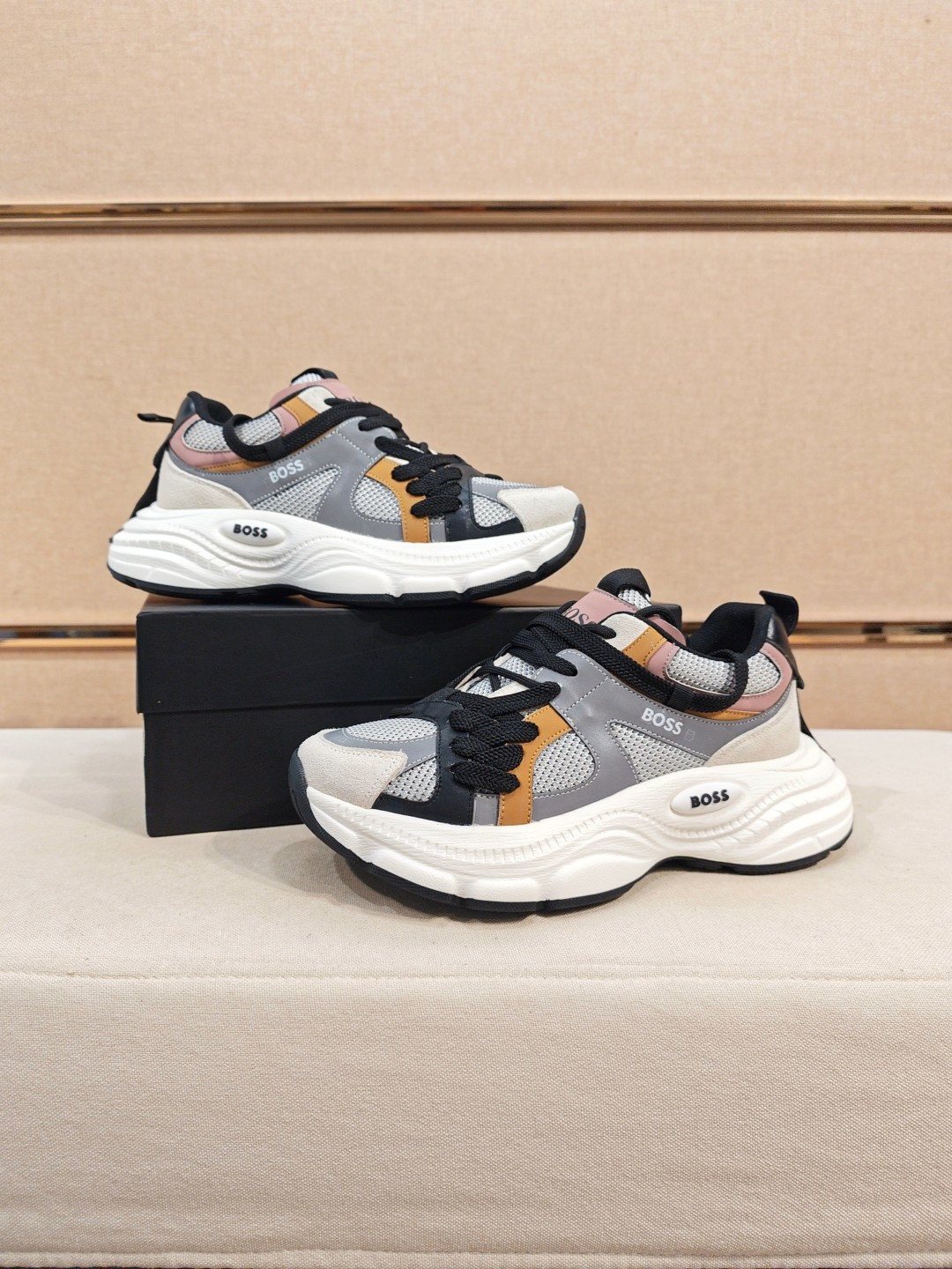 Hugo Boss Mesh Panel Sneakers — side