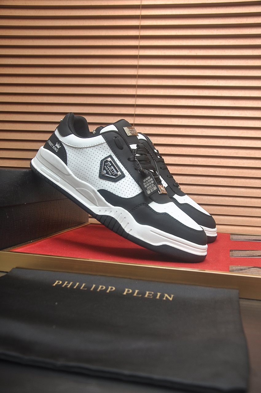 Philipp Plein Paneled Low-Top Sneakers — side