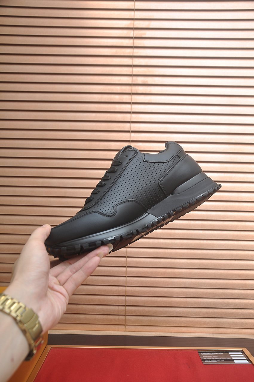 Louis Vuitton Dark Gray Low-Top Sneakers — side