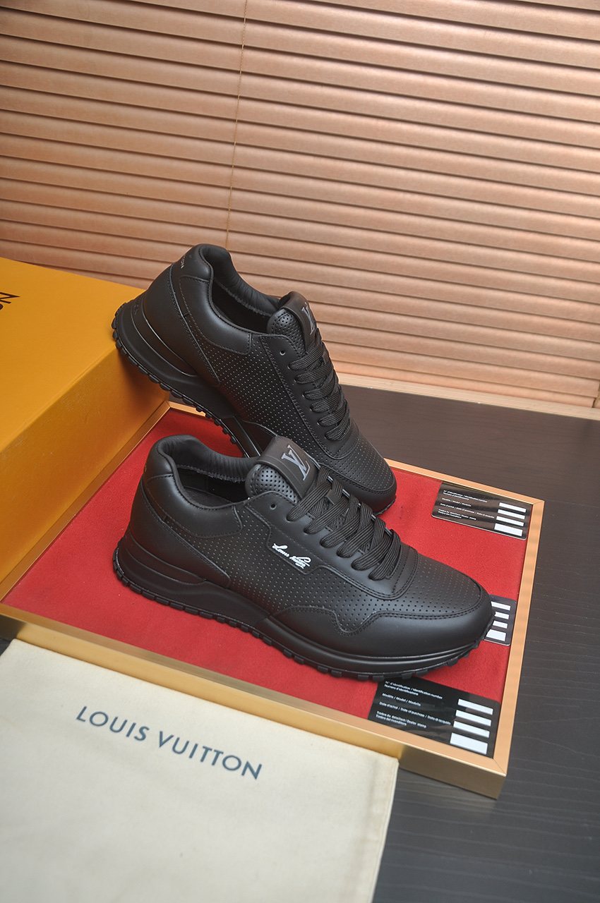 Louis Vuitton Dark Gray Low-Top Sneakers — front