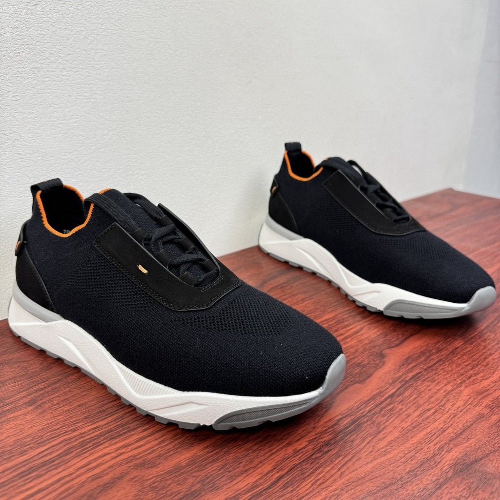 Santoni Light Gray Knit Sneakers — side