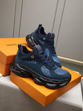Louis Vuitton Patterned Panel Chunky Sneakers — front