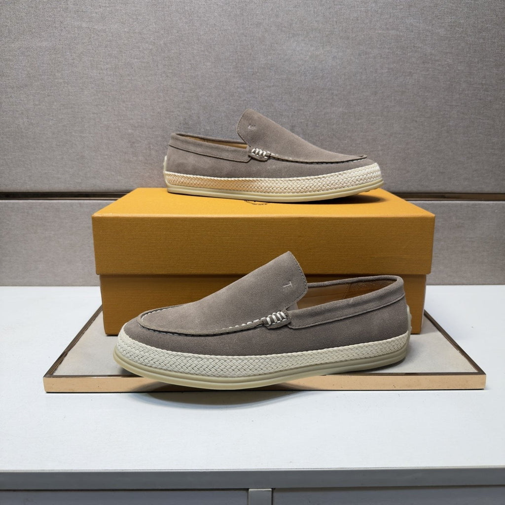 TOD'S Textured Slip-On Loafers — side