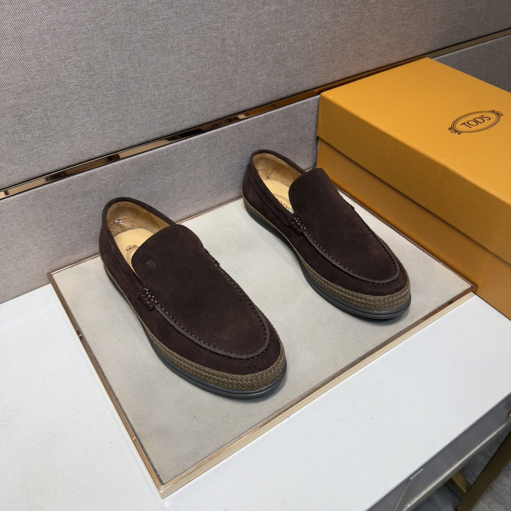 TOD'S Textured Slip-On Loafers — front
