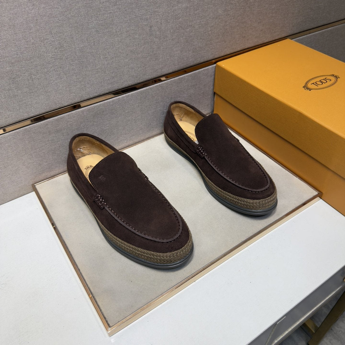 TOD'S Textured Slip-On Loafers — front