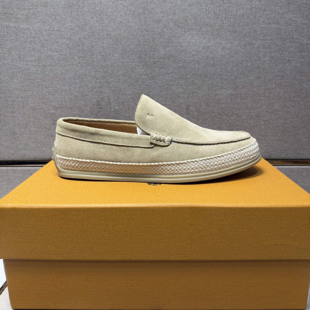 TOD'S Textured Slip-On Loafers — side