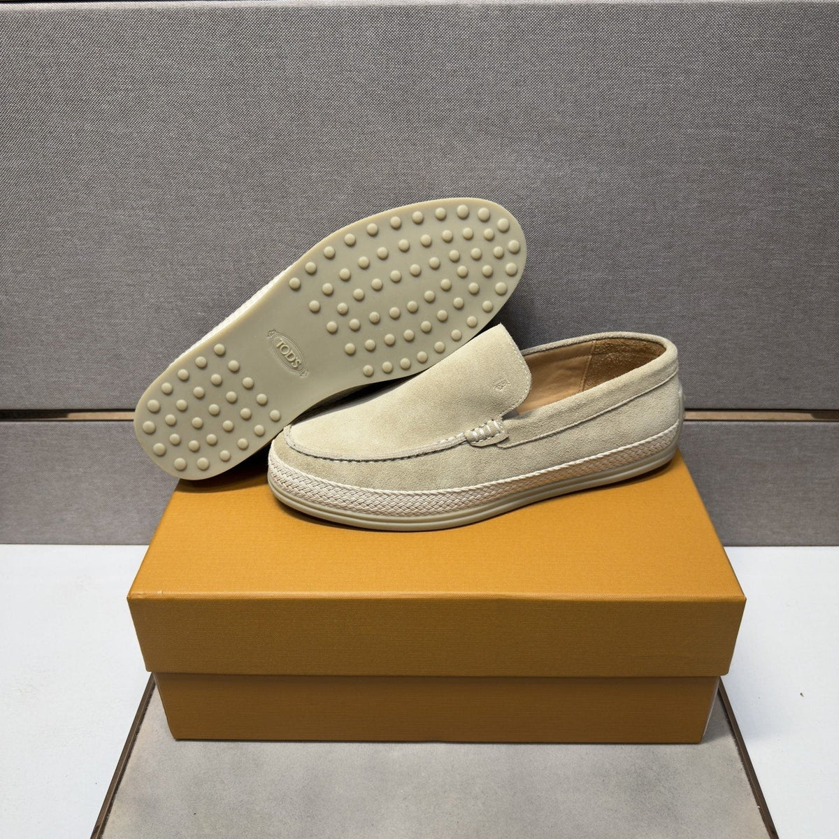 TOD'S Textured Slip-On Loafers — back