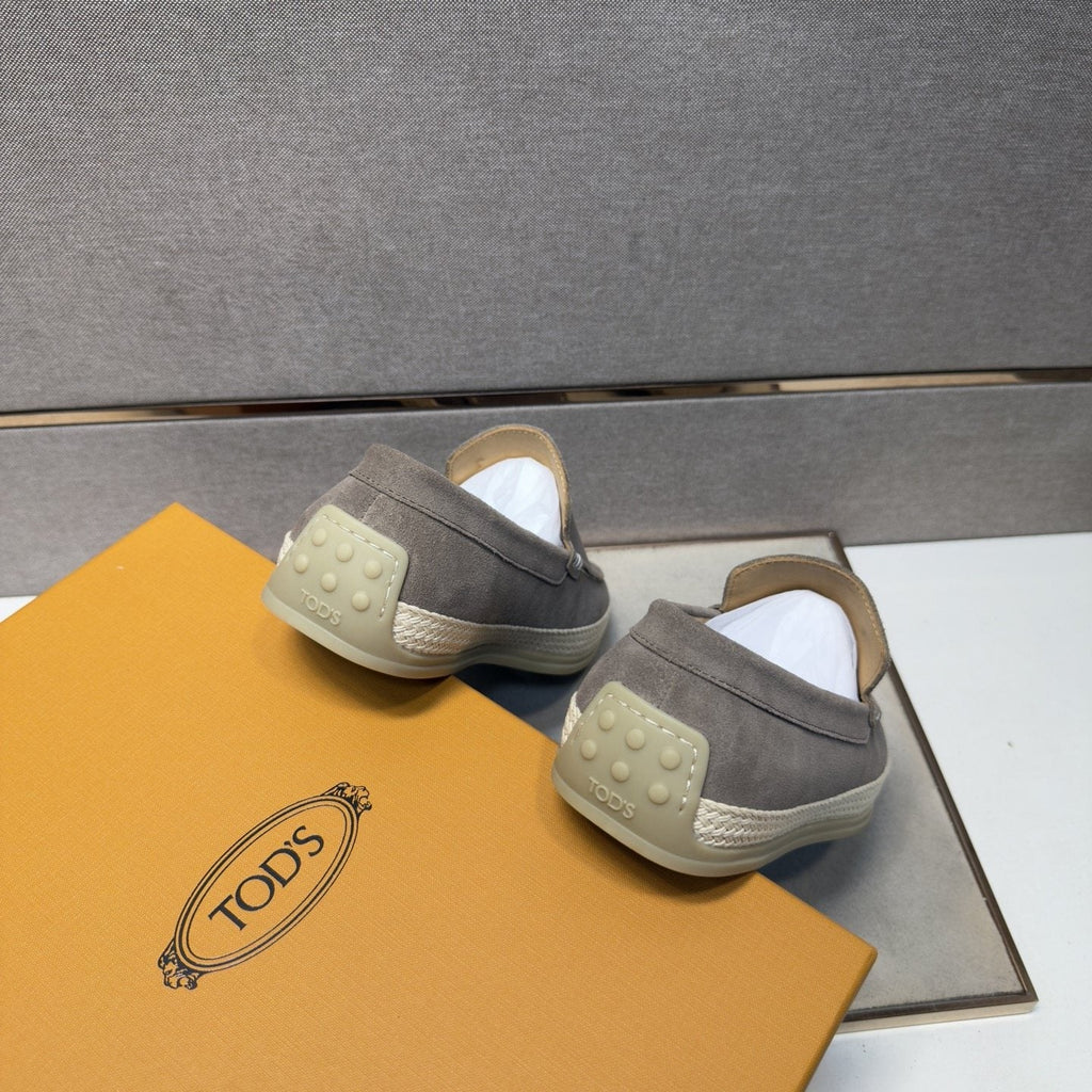 TOD'S Textured Slip-On Loafers — back