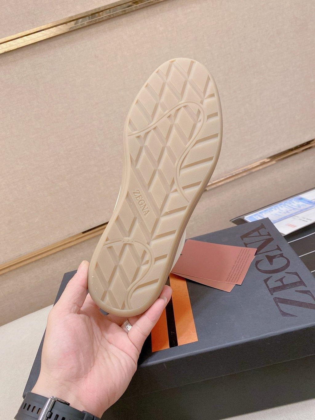 Zegna Suede Low-Top Sneakers — side