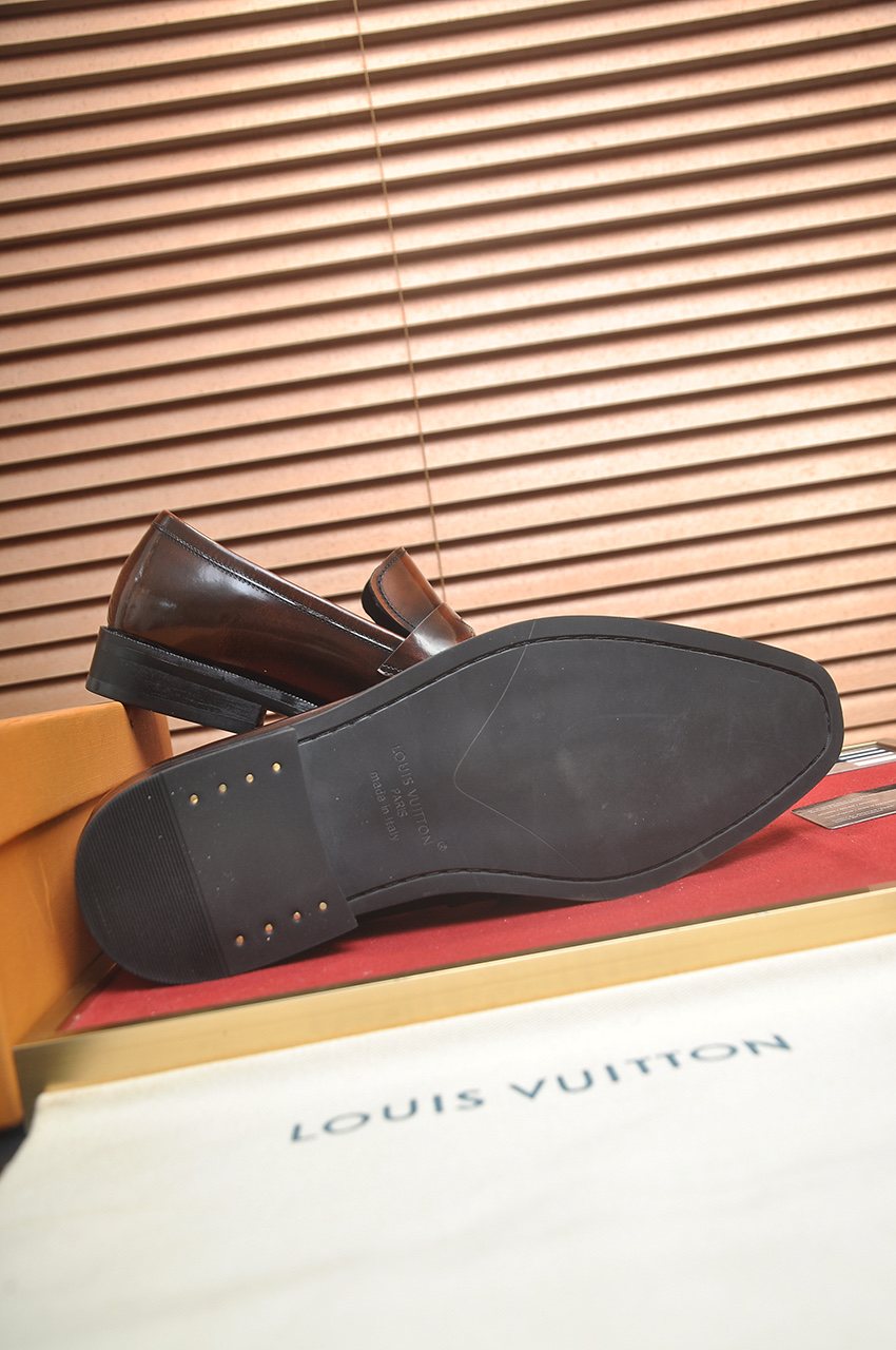 Louis Vuitton Checkered Buckle Loafers — side
