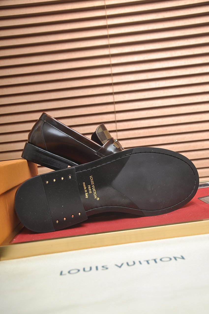 Louis Vuitton Checkered Buckle Loafers — back