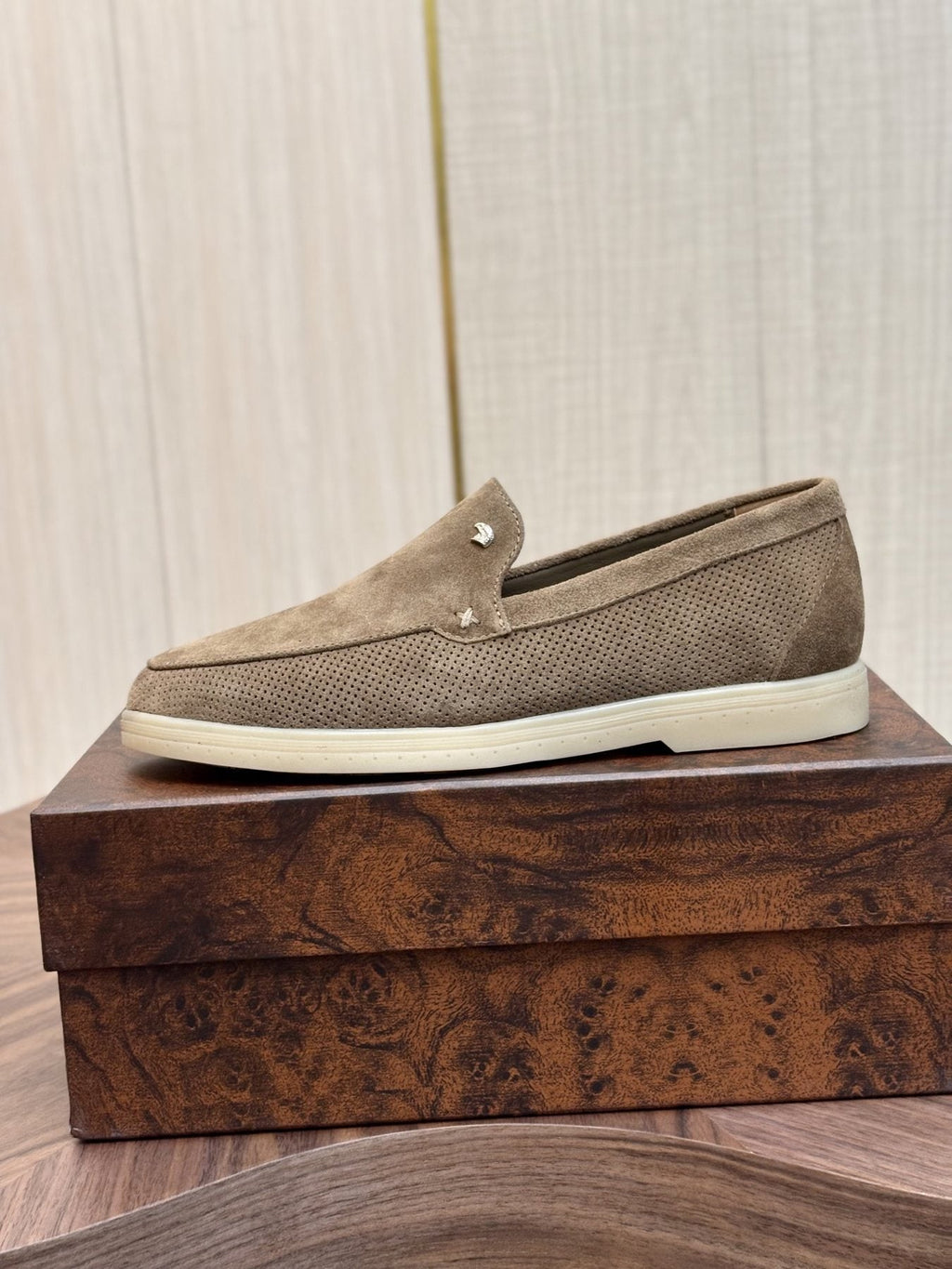 Stefano Ricci Perforated Slip-On Shoes — side