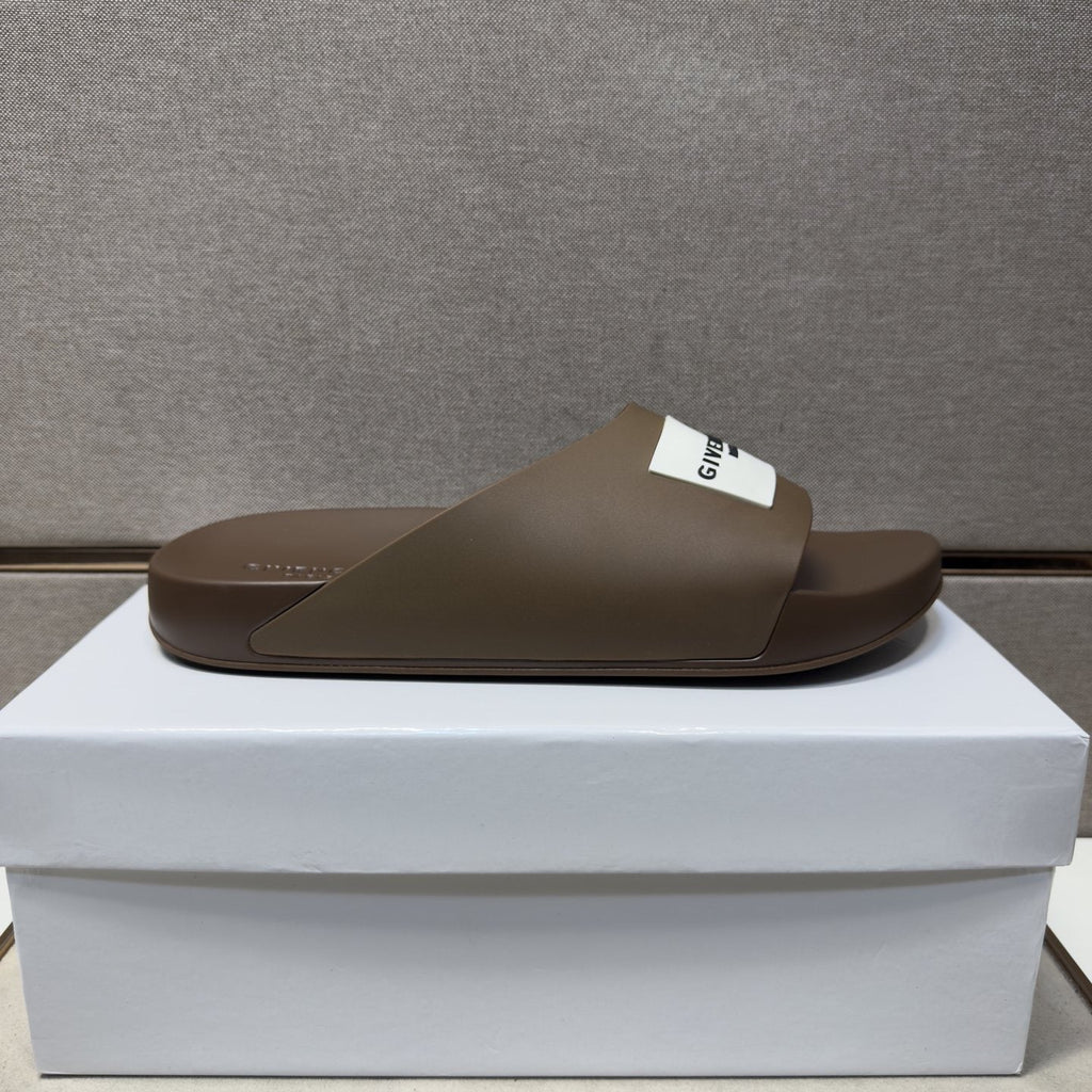 Givenchy Wordmark Patch Slide Sandals — side