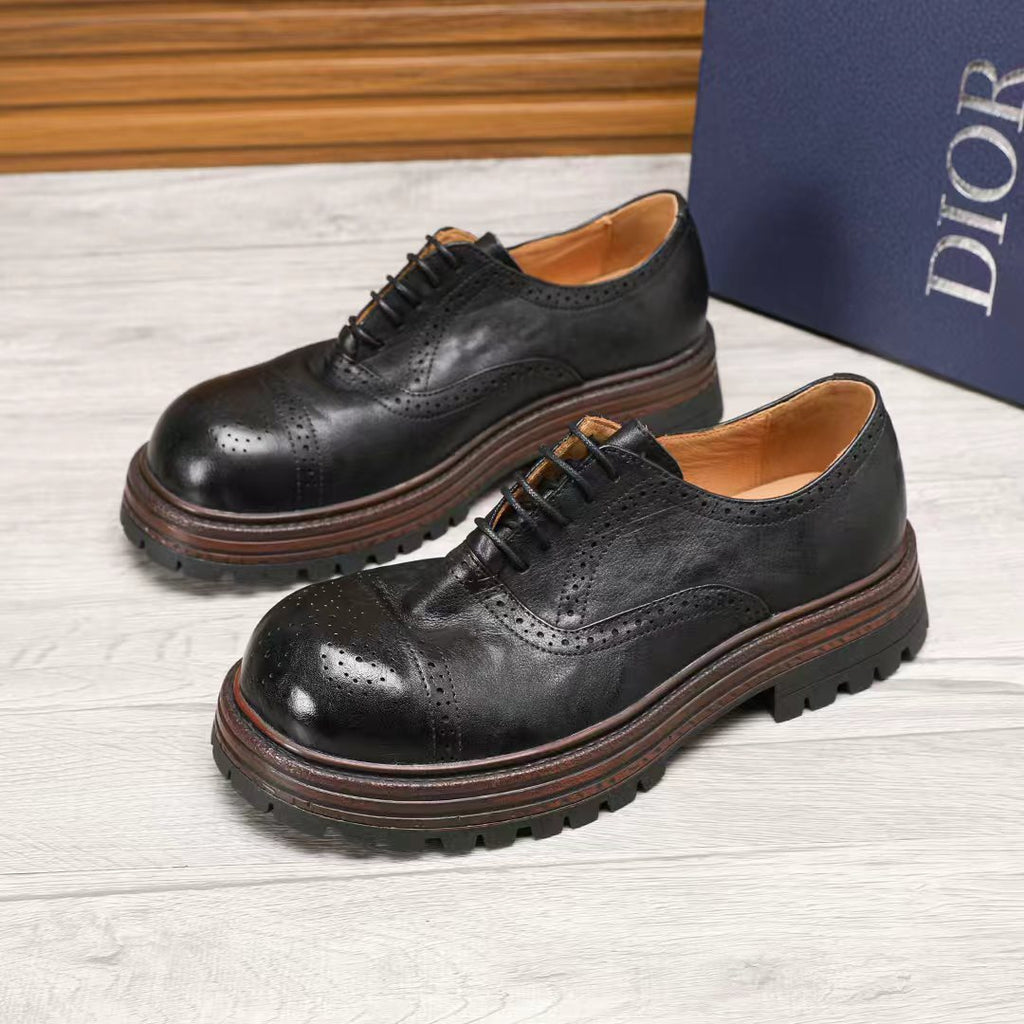 Dior Lace-Up Brogue Shoes — front