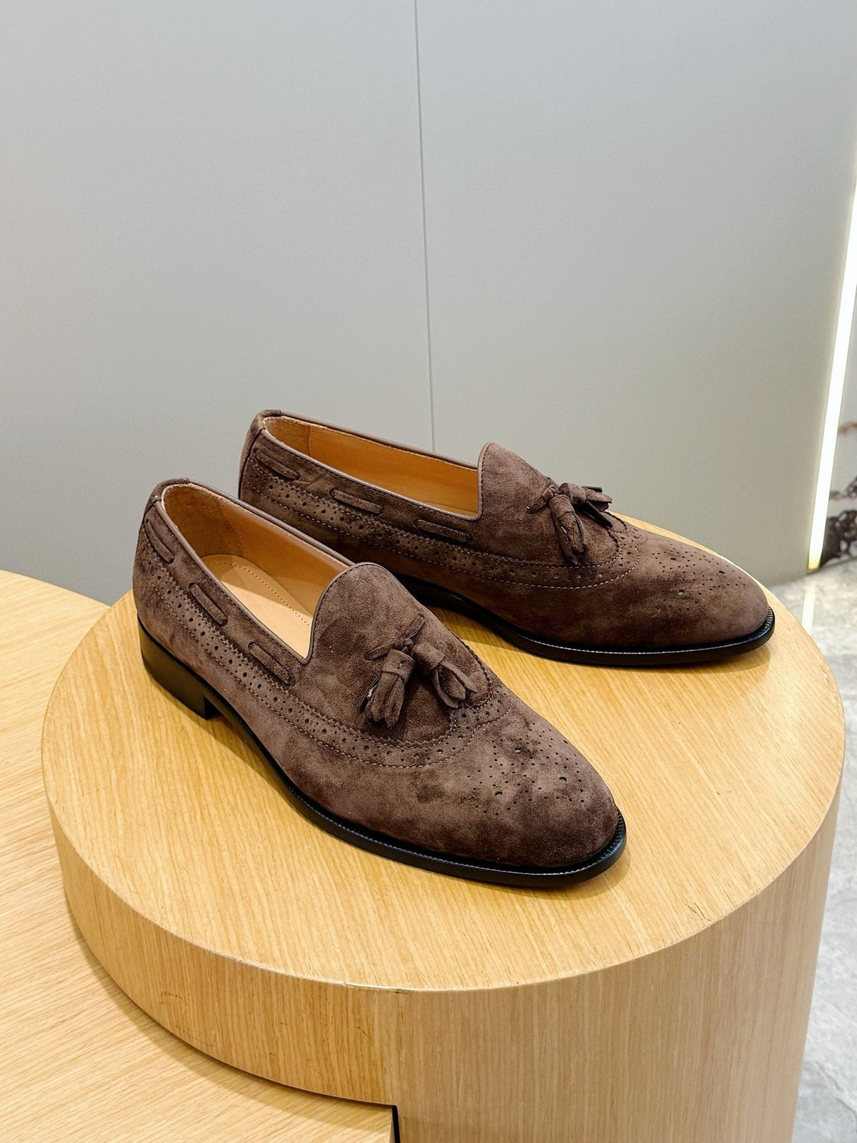 Loro Piana Suede Tassel Loafers — front