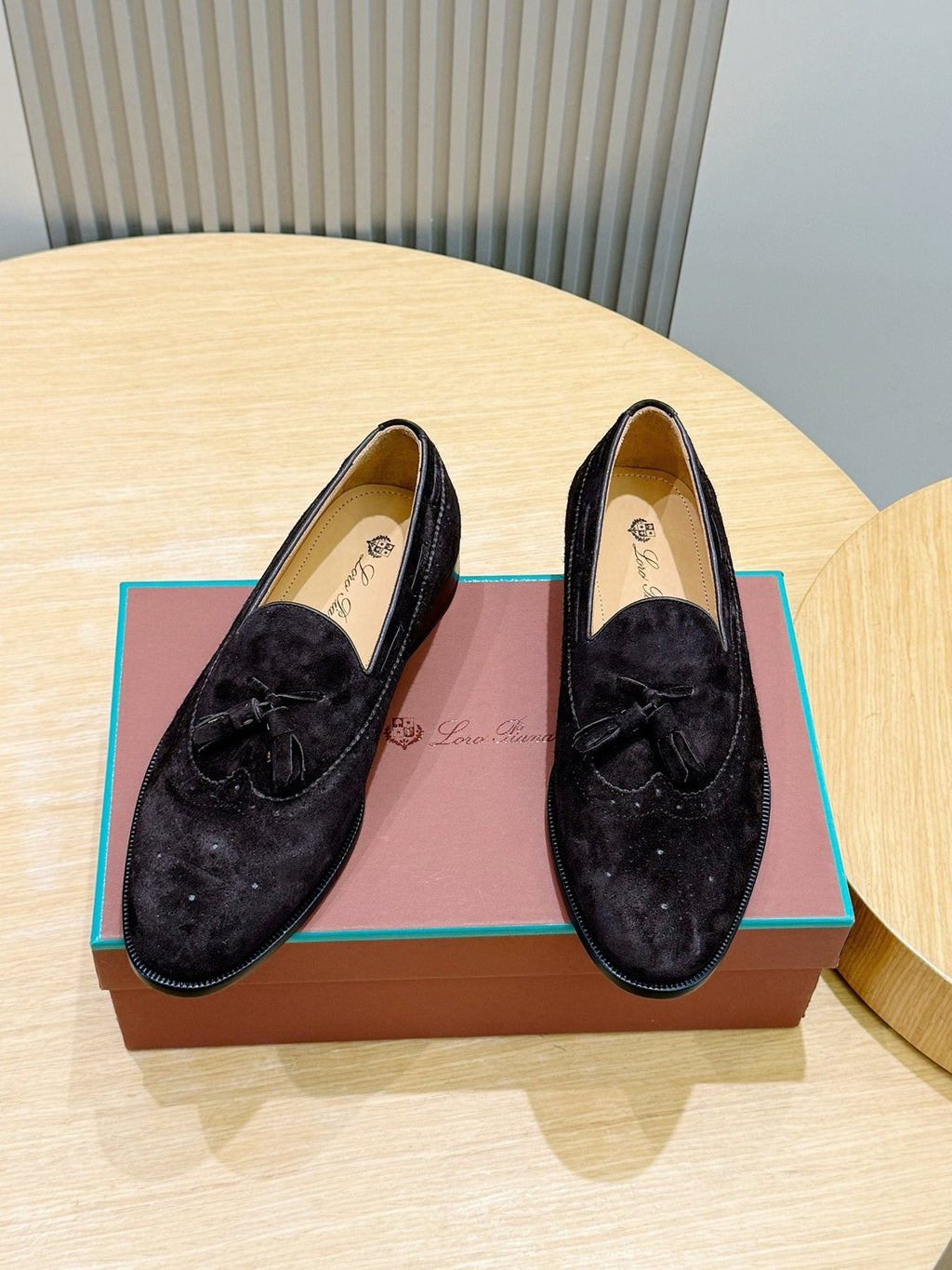 Loro Piana Suede Tassel Loafers — side