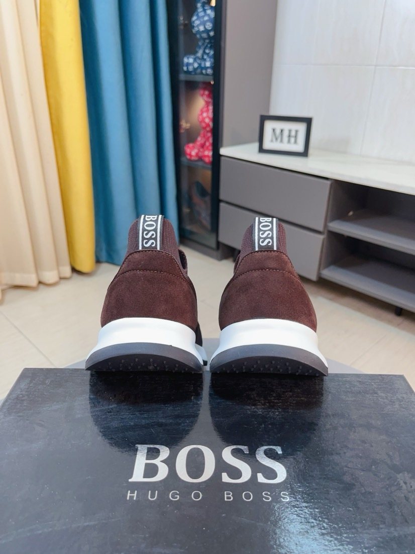 BOSS Knit-Look Slip-On Sneakers — front