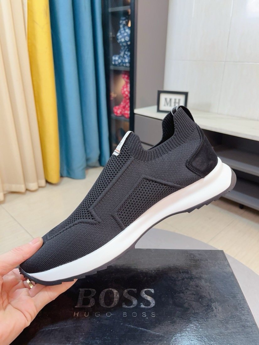 BOSS Knit-Look Slip-On Sneakers — side