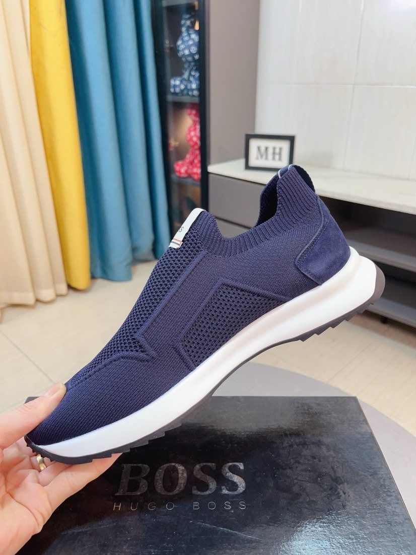 BOSS Knit-Look Slip-On Sneakers — side