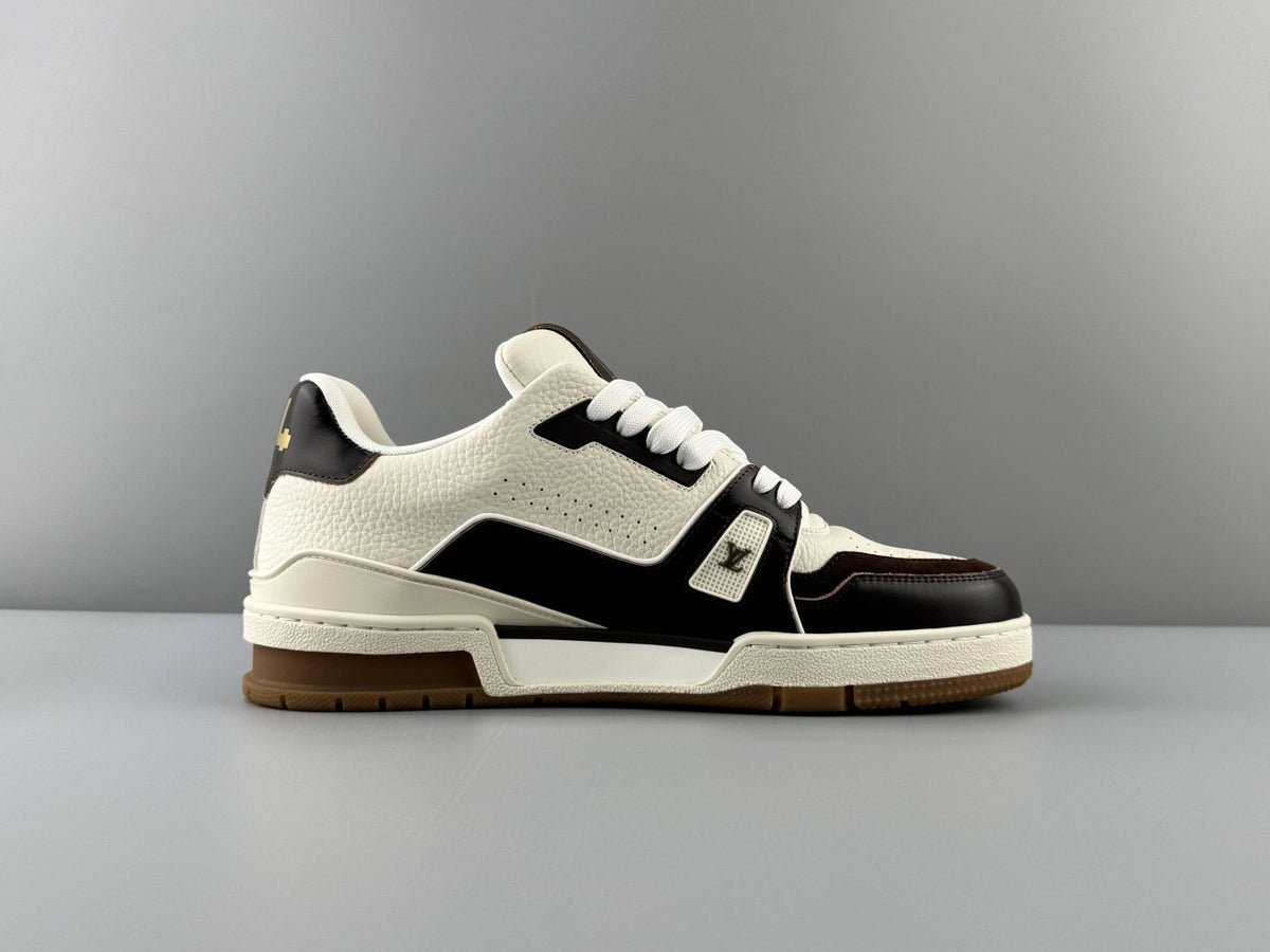 Louis Vuitton White & Black Low-Top Sneakers — side