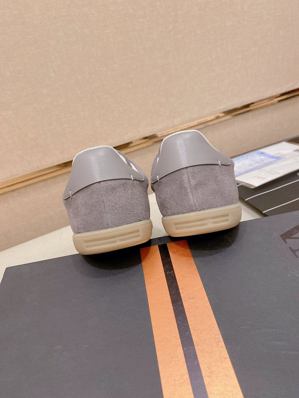 ZEGNA Gray Low-Top Sneakers — back