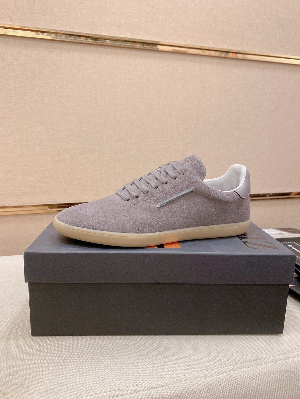 ZEGNA Gray Low-Top Sneakers — hero