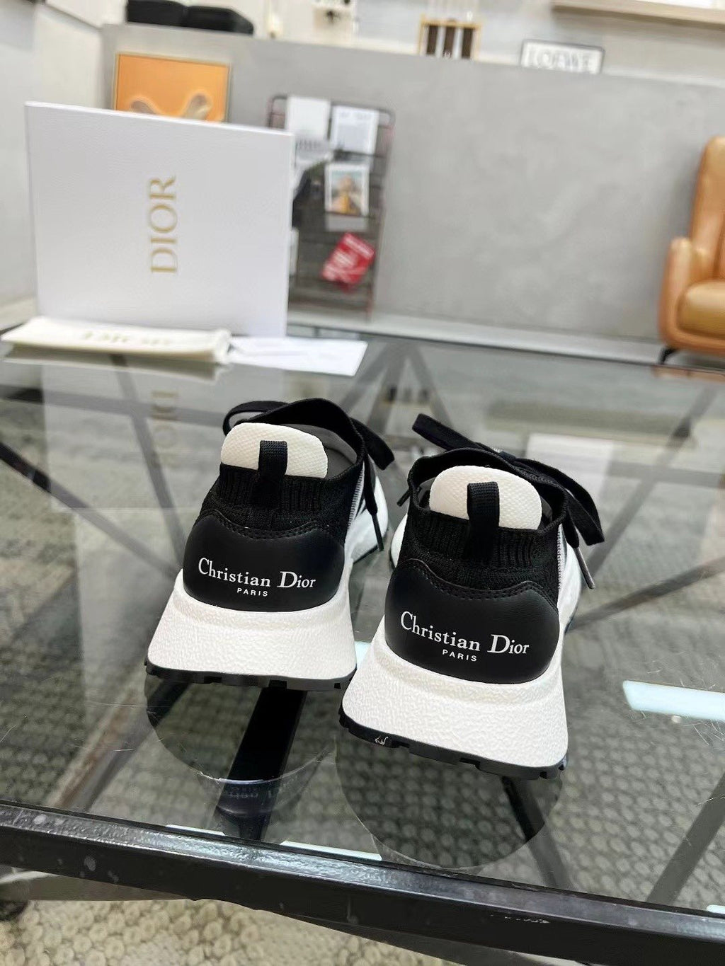 Dior Knit Low-Top Sneakers — back