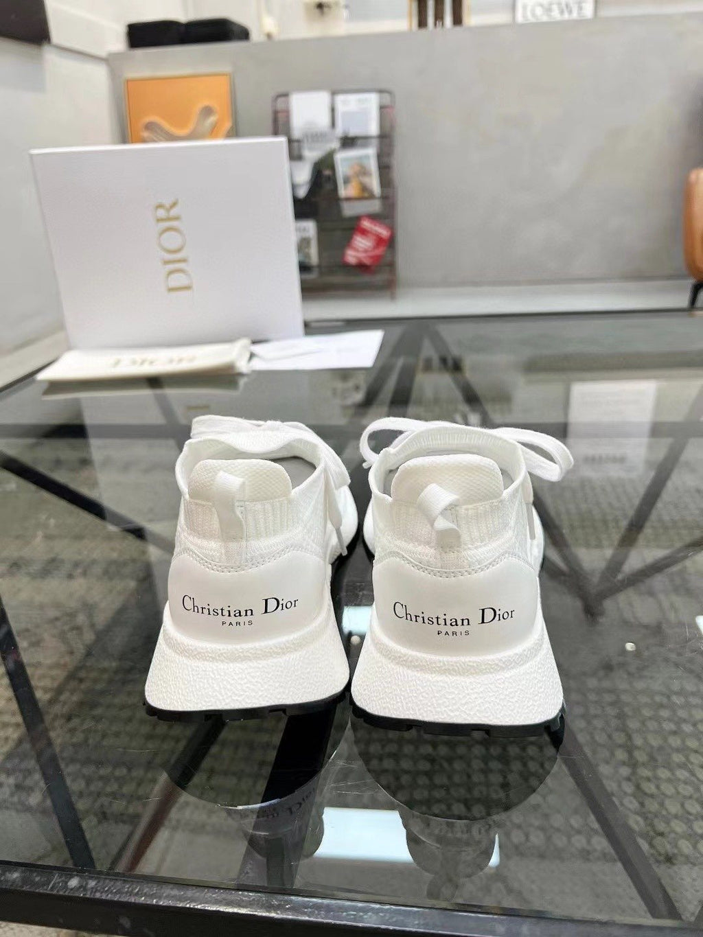 Dior Knit Low-Top Sneakers — back