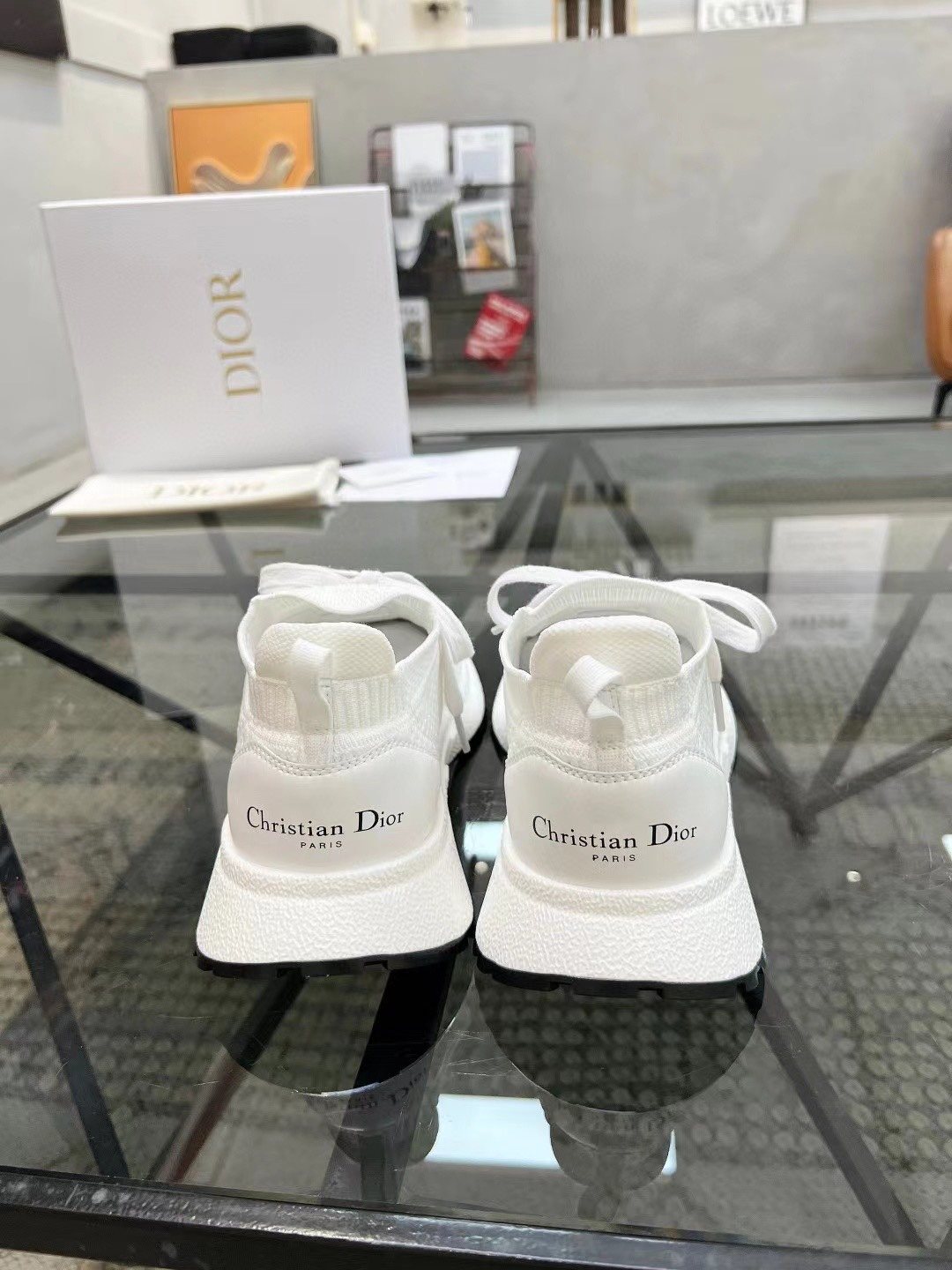 Dior Knit Low-Top Sneakers — back