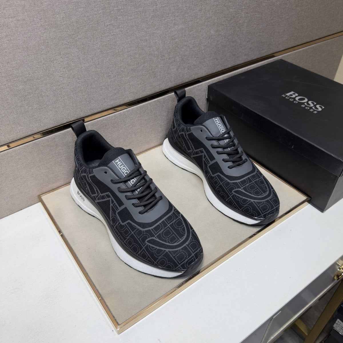 Hugo Boss Graphic Panel Sneakers — front
